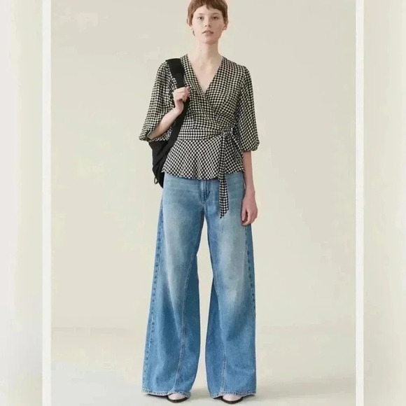 Ganni Wrap Cotton Blouse - Picture 6 of 6